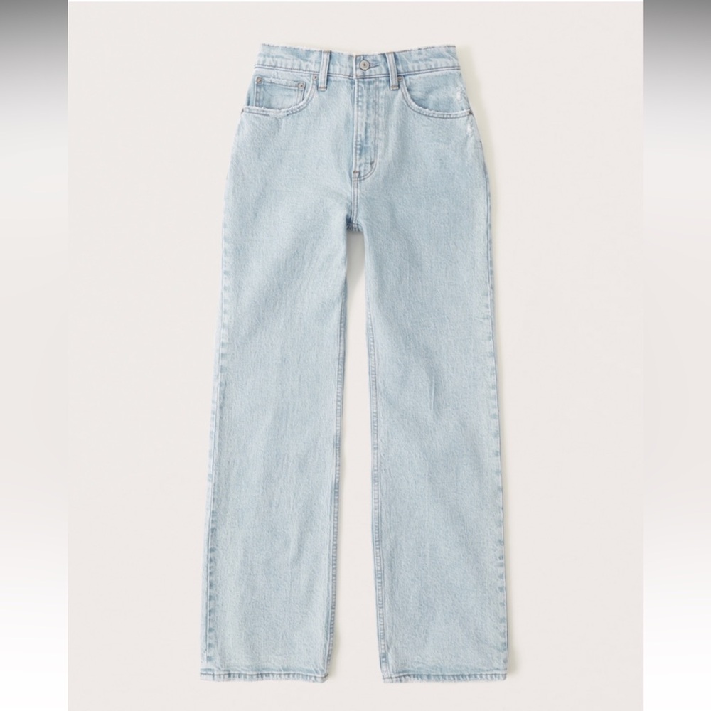 Abercrombie curve love high waisted relaxed jeans - light